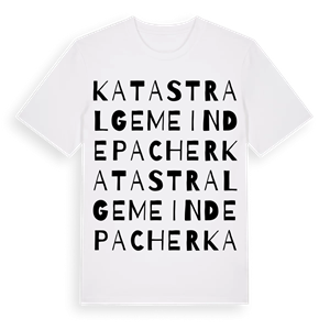 Katastralgemeinde Pacher ordlek t-shirt – ekologisk bomull t-shirt från Pinshirt
