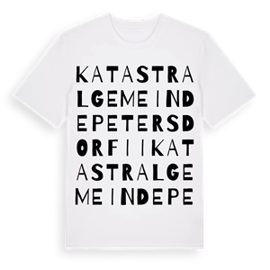 Katastralgemeinde Petersdorf II ordlek t-shirt – ekologisk bomull t-shirt från Pinshirt