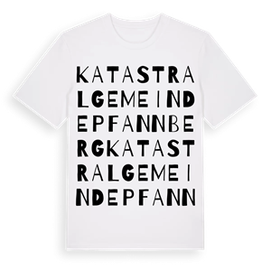 Katastralgemeinde Pfannberg ordlek t-shirt – ekologisk bomull t-shirt från Pinshirt