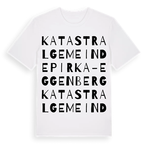 Katastralgemeinde Pirka-Eggenberg ordlek t-shirt – ekologisk bomull t-shirt från Pinshirt
