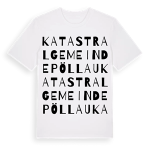 Katastralgemeinde Pöllau ordlek t-shirt – ekologisk bomull t-shirt från Pinshirt