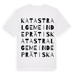 Katastralgemeinde Prätis ordlek t-shirt – ekologisk bomull t-shirt från Pinshirt