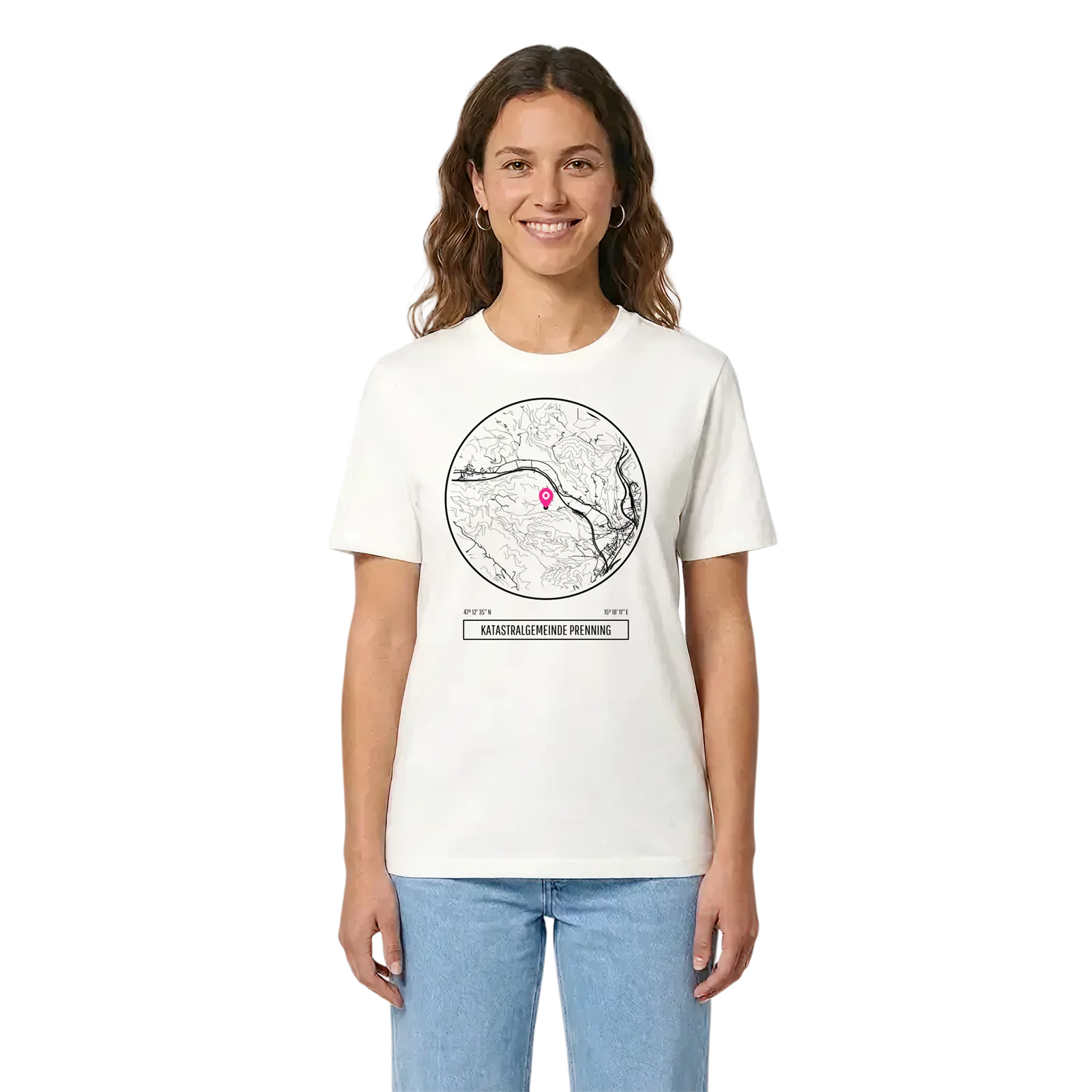 Katastralgemeinde Prenning t-shirt – White, i miljö