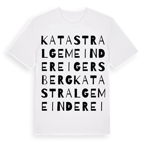 Katastralgemeinde Reigersberg ordlek t-shirt – ekologisk bomull t-shirt från Pinshirt