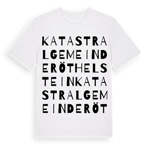 Katastralgemeinde Röthelstein ordlek t-shirt – ekologisk bomull t-shirt från Pinshirt