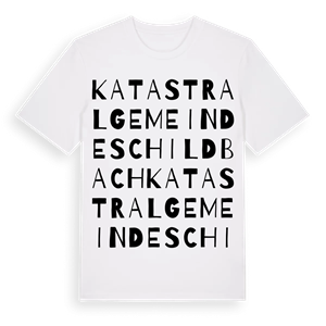 Katastralgemeinde Schildbach ordlek t-shirt – ekologisk bomull t-shirt från Pinshirt