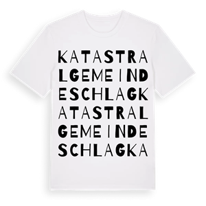 Katastralgemeinde Schlag ordlek t-shirt – ekologisk bomull t-shirt från Pinshirt