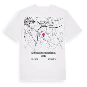 Katastralgemeinde Schölbing karta t-shirt – ekologisk bomull t-shirt från Pinshirt