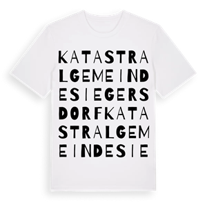 Katastralgemeinde Siegersdorf ordlek t-shirt – ekologisk bomull t-shirt från Pinshirt