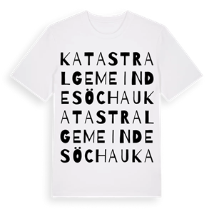 Katastralgemeinde Söchau ordlek t-shirt – ekologisk bomull t-shirt från Pinshirt