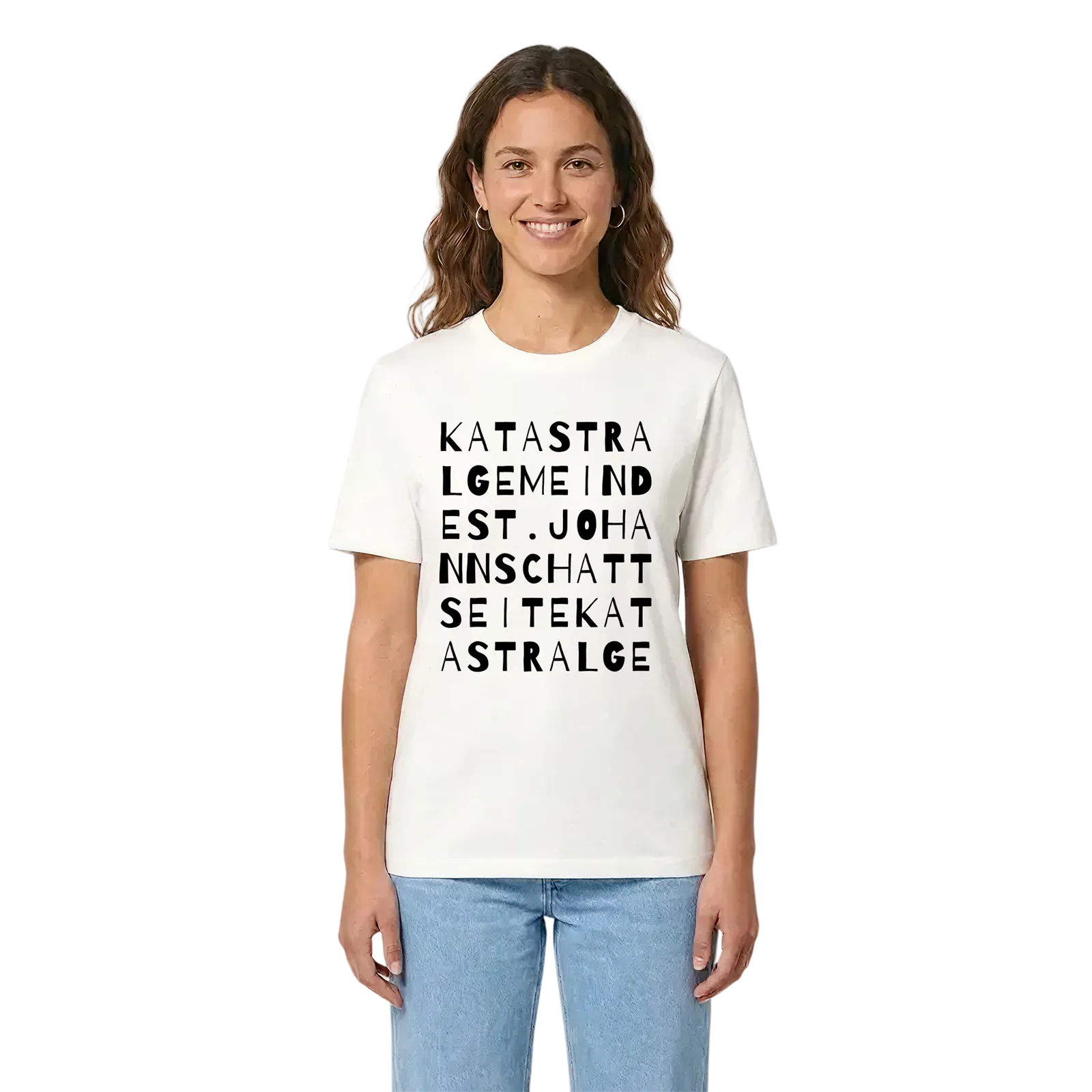Katastralgemeinde St. Johann Schattseite ordlek t-shirt – White, i miljö