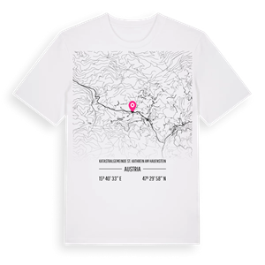 Katastralgemeinde St. Kathrein am Hauenstein karta t-shirt – ekologisk bomull t-shirt från Pinshirt