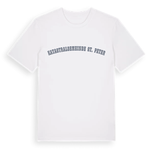 Katastralgemeinde St. Peter college t-shirt – ekologisk bomull t-shirt från Pinshirt