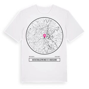 Katastralgemeinde St. Radegund t-shirt – ekologisk bomull t-shirt från Pinshirt