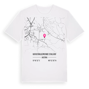 Katastralgemeinde Stallhof karta t-shirt – ekologisk bomull t-shirt från Pinshirt