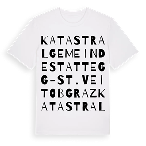 Katastralgemeinde Stattegg-St. Veit ob Graz ordlek t-shirt – ekologisk bomull t-shirt från Pinshirt