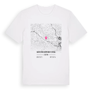 Katastralgemeinde Stegg karta t-shirt – ekologisk bomull t-shirt från Pinshirt