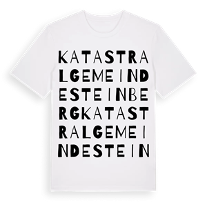 Katastralgemeinde Steinberg ordlek t-shirt – ekologisk bomull t-shirt från Pinshirt