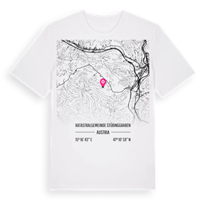 Katastralgemeinde Stübinggraben karta t-shirt – ekologisk bomull t-shirt från Pinshirt