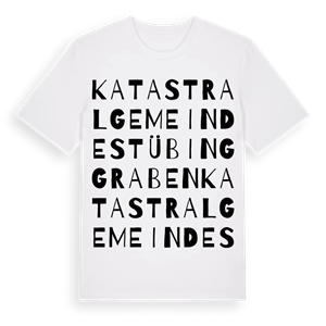 Katastralgemeinde Stübinggraben ordlek t-shirt – ekologisk bomull t-shirt från Pinshirt