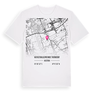 Katastralgemeinde Thondorf karta t-shirt – ekologisk bomull t-shirt från Pinshirt
