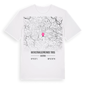 Katastralgemeinde Trog karta t-shirt – ekologisk bomull t-shirt från Pinshirt