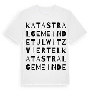 Katastralgemeinde Tulwitzviertel ordlek t-shirt – ekologisk bomull t-shirt från Pinshirt