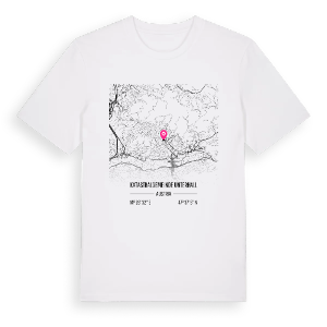 Katastralgemeinde Unterhall karta t-shirt – ekologisk bomull t-shirt från Pinshirt