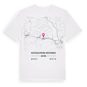 Katastralgemeinde Unterlimbach karta t-shirt – ekologisk bomull t-shirt från Pinshirt