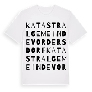Katastralgemeinde Vordersdorf ordlek t-shirt – ekologisk bomull t-shirt från Pinshirt