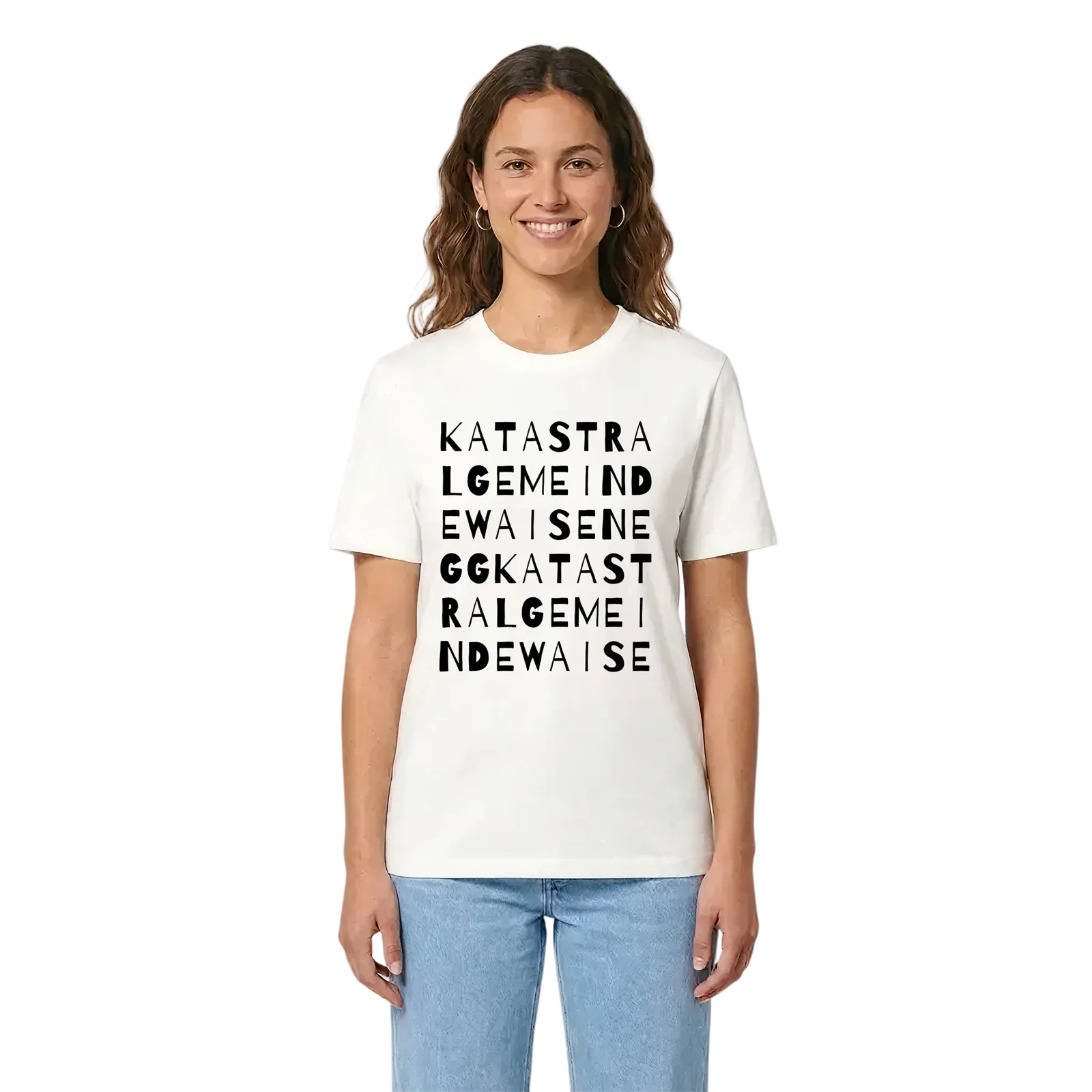 Katastralgemeinde Waisenegg ordlek t-shirt – White, i miljö