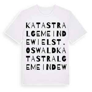 Katastralgemeinde Wiel St. Oswald ordlek t-shirt – ekologisk bomull t-shirt från Pinshirt