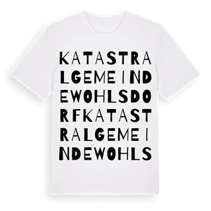Katastralgemeinde Wohlsdorf ordlek t-shirt – ekologisk bomull t-shirt från Pinshirt