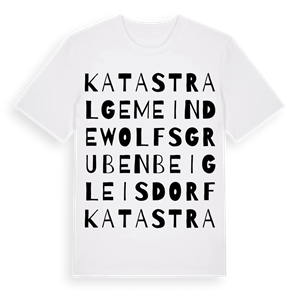 Katastralgemeinde Wolfsgruben bei Gleisdorf ordlek t-shirt – ekologisk bomull t-shirt från Pinshirt