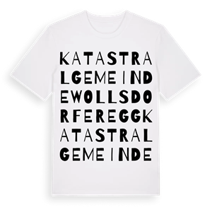 Katastralgemeinde Wollsdorferegg ordlek t-shirt – ekologisk bomull t-shirt från Pinshirt