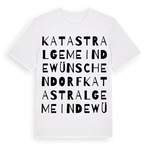 Katastralgemeinde Wünschendorf ordlek t-shirt – ekologisk bomull t-shirt från Pinshirt
