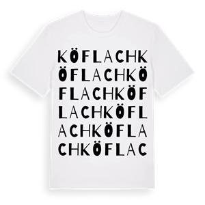 Köflach ordlek t-shirt – ekologisk bomull t-shirt från Pinshirt