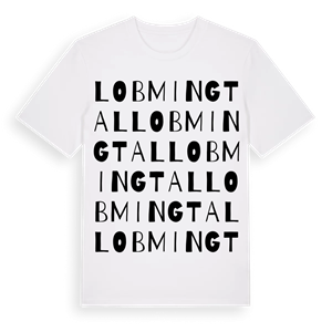 Lobmingtal ordlek t-shirt – ekologisk bomull t-shirt från Pinshirt