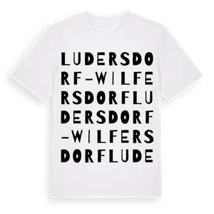 Ludersdorf-Wilfersdorf ordlek t-shirt – ekologisk bomull t-shirt från Pinshirt