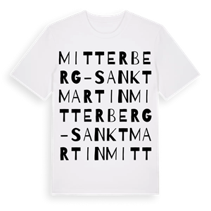Mitterberg-Sankt Martin ordlek t-shirt – ekologisk bomull t-shirt från Pinshirt