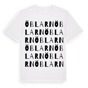 Öblarn ordlek t-shirt – ekologisk bomull t-shirt från Pinshirt