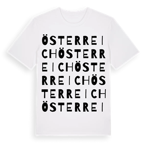 Österreich ordlek t-shirt – ekologisk bomull t-shirt från Pinshirt