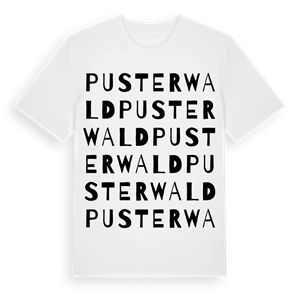 Pusterwald ordlek t-shirt – ekologisk bomull t-shirt från Pinshirt