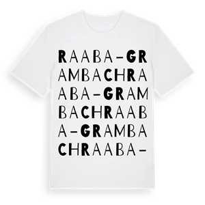 Raaba-Grambach ordlek t-shirt – ekologisk bomull t-shirt från Pinshirt
