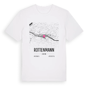 Rottenmann karta t-shirt – ekologisk bomull t-shirt från Pinshirt