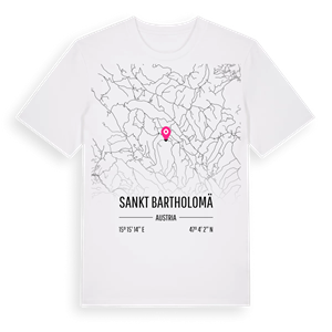Sankt Bartholomä karta t-shirt – ekologisk bomull t-shirt från Pinshirt