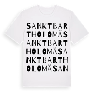 Sankt Bartholomä ordlek t-shirt – ekologisk bomull t-shirt från Pinshirt