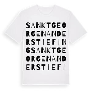 Sankt Georgen an der Stiefing ordlek t-shirt – ekologisk bomull t-shirt från Pinshirt