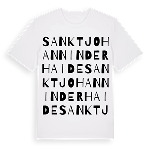 Sankt Johann in der Haide ordlek t-shirt – ekologisk bomull t-shirt från Pinshirt