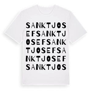 Sankt Josef ordlek t-shirt – ekologisk bomull t-shirt från Pinshirt